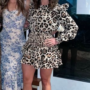English factory leopard skirt and top set